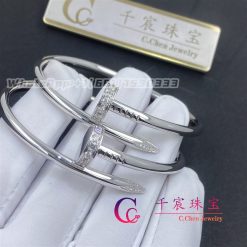 Cartier Juste Un Clou Bracelet White Gold Diamonds B6048717 (2)