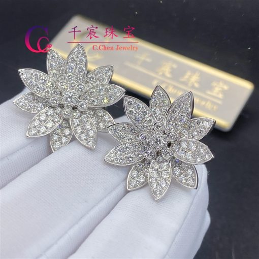 Van Cleef & Arpels Lotus Earrings Medium Model VCARO96C00