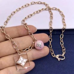 Louis Vuitton B Blossom Necklace Pink Opal White Mother-of-pearl Q94465