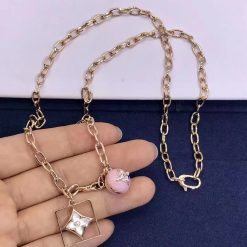 Louis Vuitton B Blossom Necklace Pink Opal White Mother-of-pearl Q94465