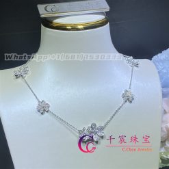 Van Cleef Arpels Frivole Necklace 9 Flowers White Gold Diamond Vcarn25400 (3)