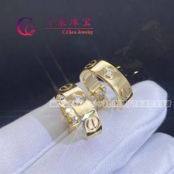 Cartier Love Earrings 2 Diamonds Yellow Gold B8022900