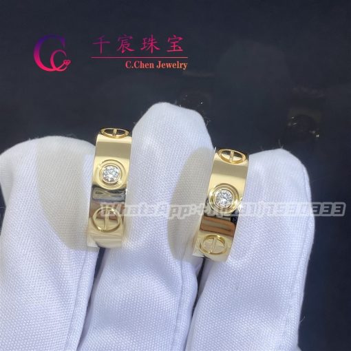 Cartier Love Earrings 2 Diamonds Yellow Gold B8022900