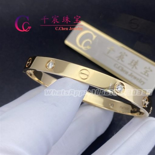 Cartier Love Bracelet 4 Diamonds Yellow Gold B6035917