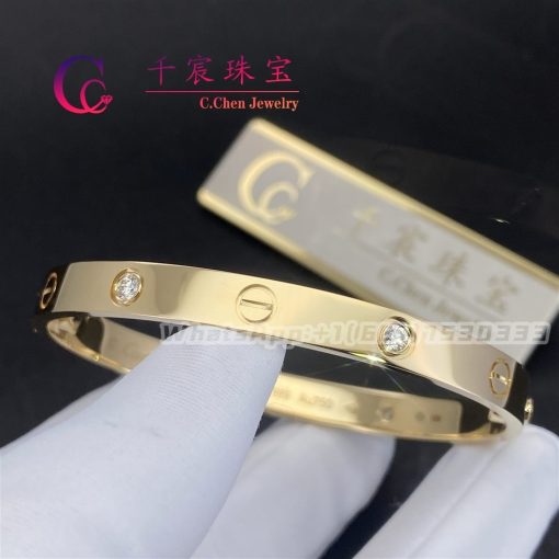 Cartier Love Bracelet 4 Diamonds Yellow Gold B6035917