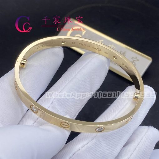 Cartier Love Bracelet 4 Diamonds Yellow Gold B6035917