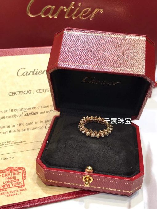 Cartie Clash De Cartier Ring Diamonds Rose Gold N4765400