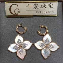 Roberto Coin Princess Flower Mother Of Pearl Diamond Earrings 34mm (4)