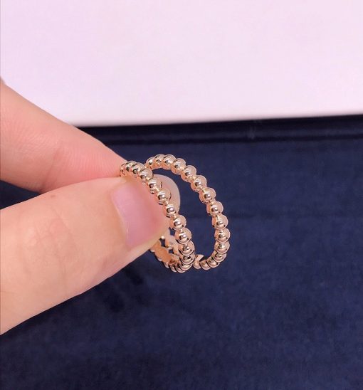 Van Cleef & Arpels Perlée Pearls of Gold Ring Small Model Rose Gold VCARN33000