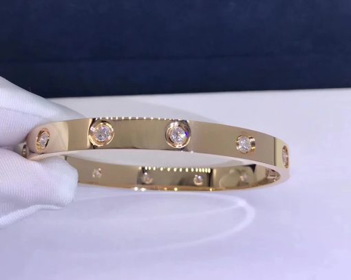 Cartier Love Bracelet 10 Diamonds Yellow Gold B6040517