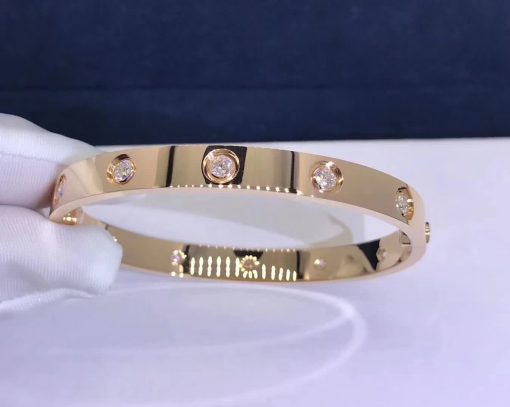 Cartier Love Bracelet 10 Diamonds Yellow Gold B6040517