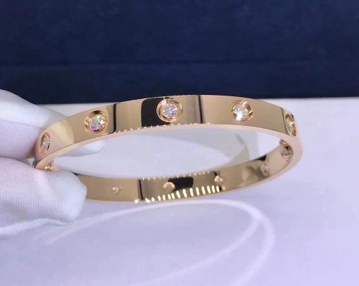 Cartier Love Bracelet 10 Diamonds Yellow Gold B6040517