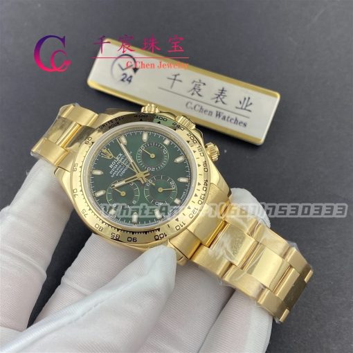 Rolex Daytona 116508 0013 Green 18k Yellow Gold (10)