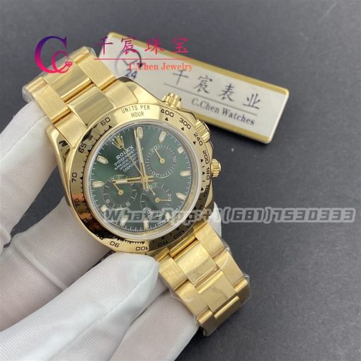 Rolex Daytona 116508 0013 Green 18k Yellow Gold (9)