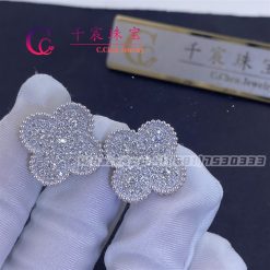 Van Cleef Arpels Magic Alhambra Earrings White Gold VCARN9ZR00