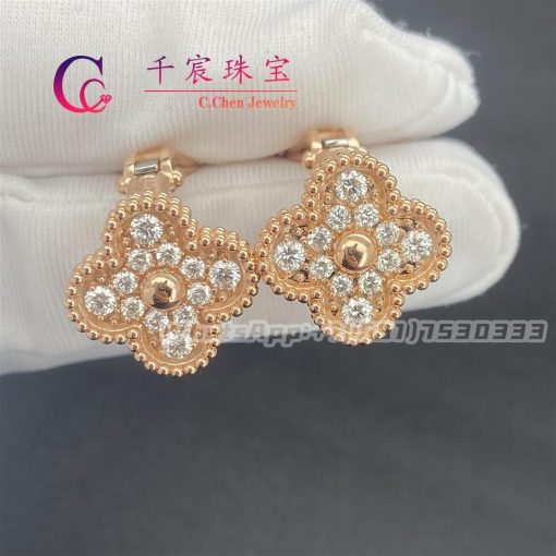 Van Cleef & Arpels Vintage Alhambra Earrings Rose Gold VCARP2R500