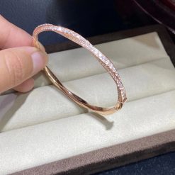 Graff Spiral Pave Diamond Bangle Rose Gold RGB349S