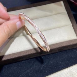 Graff Spiral Pave Diamond Bangle Rose Gold RGB349S