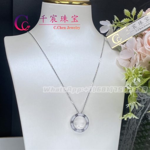 Cartier Love Necklace Diamond-paved White Gold B7058000