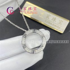 Cartier Love Necklace Diamond-paved White Gold B7058000