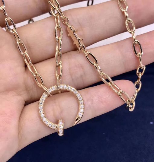 Cartier Juste Un Clou Necklace Rose Gold Diamonds N7413500