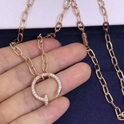 Cartier Juste Un Clou Necklace Rose Gold Diamonds N7413500