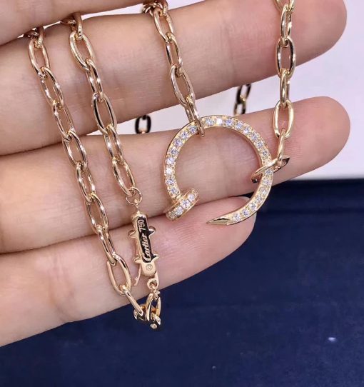 Cartier Juste Un Clou Necklace Rose Gold Diamonds N7413500