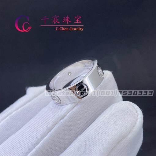 Cartie Love Ring 3 Diamonds White Gold B4032500