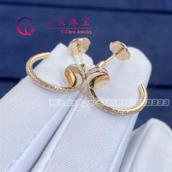 Cartier Juste Un Clou Earrings Rose Gold Diamonds B8301429