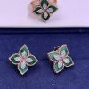 Roberto Coin Princess Flower Earrings In Rose Gold With Malachite And Diamonds Adv888ea1837 01 (9)