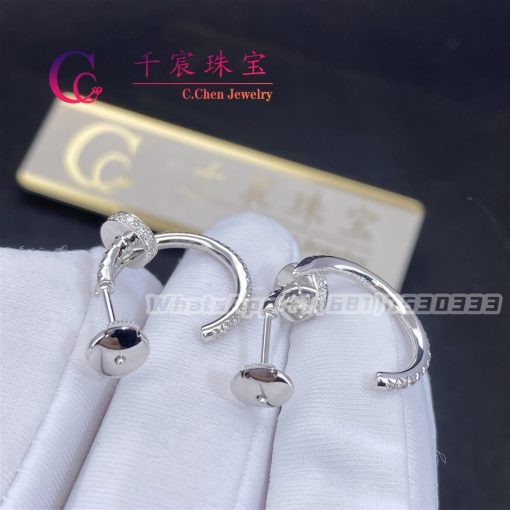 Cartier Juste Un Clou Earrings White Gold Diamonds B8301431