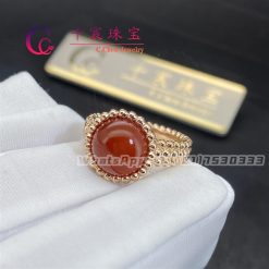 Van Cleef & Arpels Perlée Couleurs Ring Rose Gold Carnelian VCARP4DR00