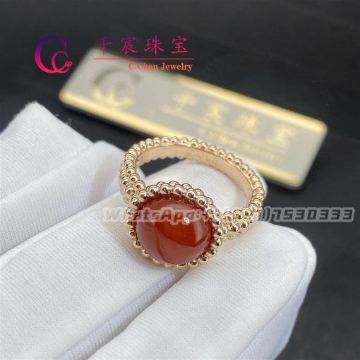 Van Cleef & Arpels Perlée Couleurs Ring Rose Gold Carnelian VCARP4DR00