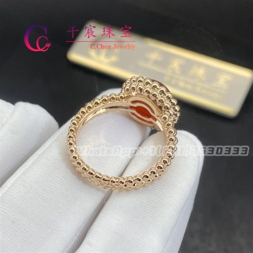 Van Cleef & Arpels Perlée Couleurs Ring Rose Gold Carnelian VCARP4DR00