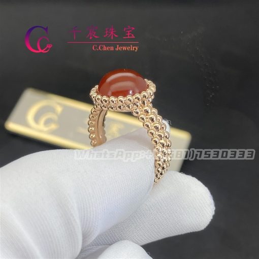 Van Cleef & Arpels Perlée Couleurs Ring Rose Gold Carnelian VCARP4DR00