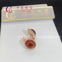 Van Cleef & Arpels Perlée Couleurs Earrings Rose Gold Carnelian VCARP4E000