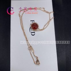 Van Cleef & Arpels Perlée Couleurs Pendant Rose Gold Carnelian VCARP4DO00