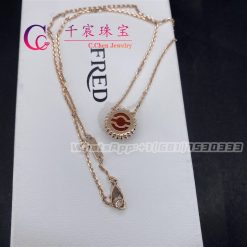 Van Cleef & Arpels Perlée Couleurs Pendant Rose Gold Carnelian VCARP4DO00