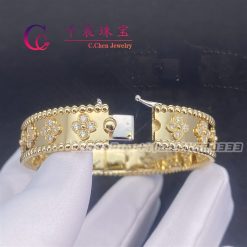 Van Cleef & Arpels Perlée Clovers Bracelet Small Model Yellow Gold Diamond VCARP3O100