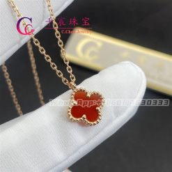 Van Cleef & Arpels Sweet Alhambra Pendant Rose Gold Carnelian VCARN59M00