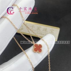 Van Cleef & Arpels Sweet Alhambra Pendant Rose Gold Carnelian VCARN59M00