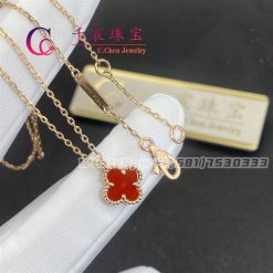 Van Cleef & Arpels Sweet Alhambra Pendant Rose Gold Carnelian VCARN59M00