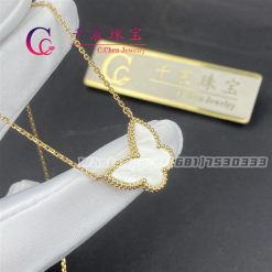 Van Cleef & Arpels Lucky Alhambra Butterfly Pendant Yellow Gold Mother-of-pearl VCARD99500