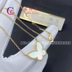 Van Cleef & Arpels Lucky Alhambra Butterfly Pendant Yellow Gold Mother-of-pearl VCARD99500