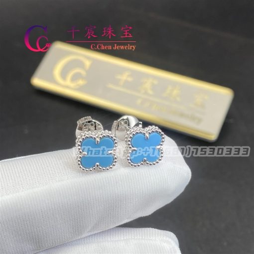 Van Cleef & Arpels Sweet Alhambra Earstuds Turquoise VCARA44500