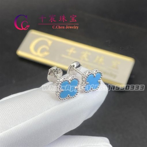 Van Cleef & Arpels Sweet Alhambra Earstuds Turquoise VCARA44500