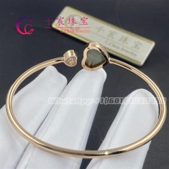 Chopard Happy Hearts Bangle Rose Gold Diamond Black Tahitian Mother-of-pearl @857482-5310