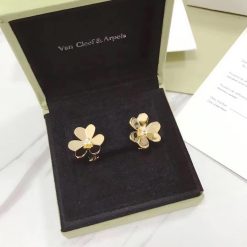 Van Cleef & Arpels Frivole Earrings Large Model Yellow Gold Diamond VCARB65900