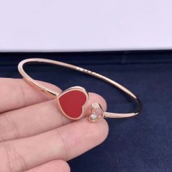 Chopard Happy Hearts Bangle Diamond & Red Stone @857482-5700