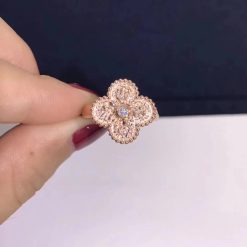 Van Cleef & Arpels Vintage Alhambra Ring Rose Gold VCARN9ZT00